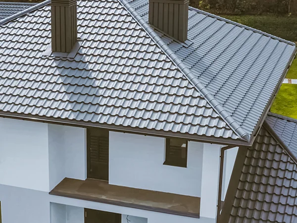 Metal shingle roof